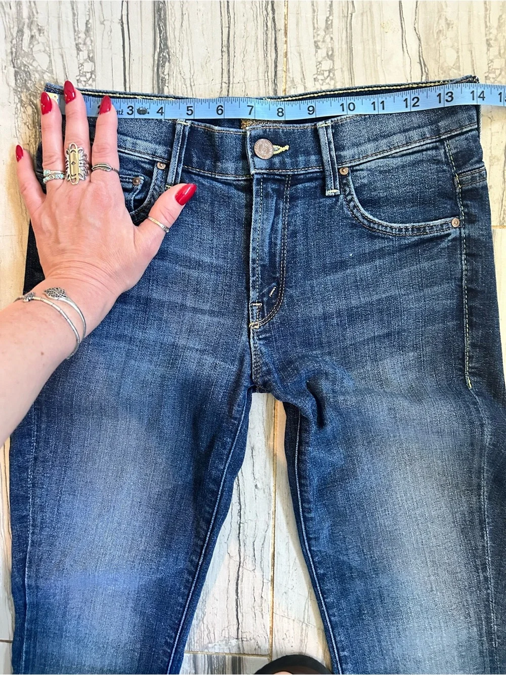 MOTHER The Slacker Mid Rise Flare Stretch Jeans in Spellbound in Seattle - Picture 12 of 15